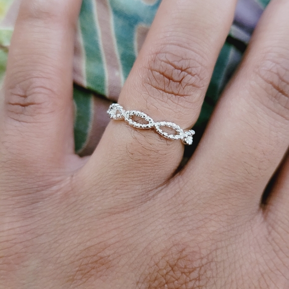 Silver Minimalist Stackable Rings - Picture 7 of 8